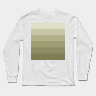 Stripes - Gradient - Dark to Light green brown Long Sleeve T-Shirt